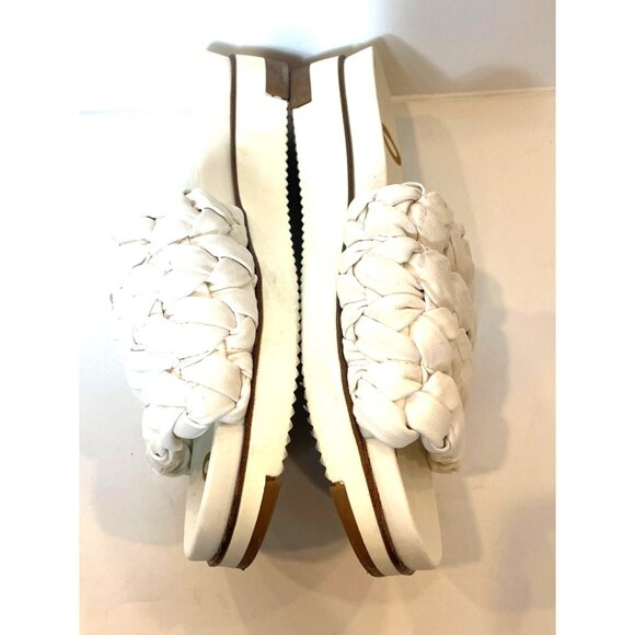 Sam Edelman Ainslie Braided White Slide Sandals Platform Size 8 Stylish & Comfor - Picture 9 of 12